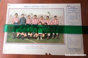 Colecionismo desportivo: POSTER DEL ATLÉTICO AVIACIÓN CLUB DE FUTBOL. TEMPORADA 1945-46 OBSEQUIO DE AVENTURERO,